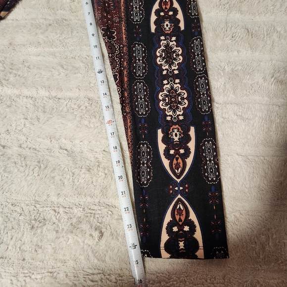 Rue 21 Womens Sz 2X Leggings Bohemian Print High Rise Ankle Stretch - Picture 9 of 9